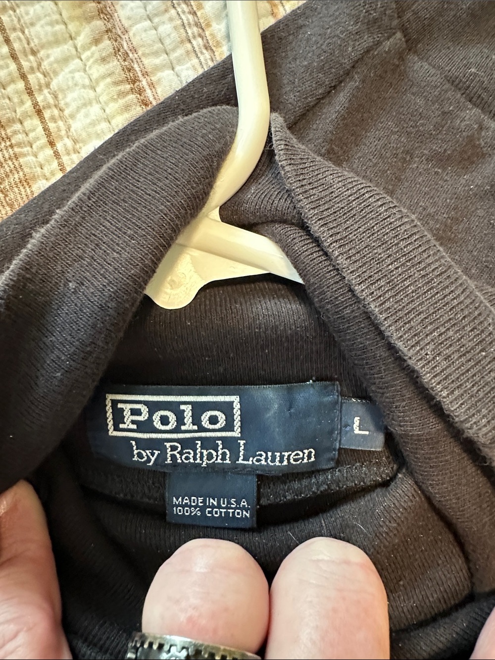 Ralph Lauren Black Turtleneck Sweater with Red Polo Emblem - Picture 5 of 5